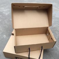 Individualaus logotipo nešiojama sulankstoma batų dėžutė vyriškiems ir moteriškiems batams 20x15x9cm Infant Shoe Box brown