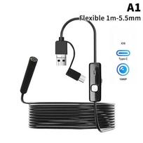 3 In1 Wired Mini Endoscope Camera 100W Pixel 5.5Mm 8Mm Lens For Android Type-C/Usb Endoscope Adjustable Borescope Mini Camera