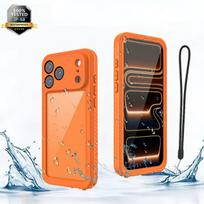 IP68 atsparus vandeniui dėklas, skirtas Iphone 17 Pro Max 17 Air, viso korpuso apsauga, tvirtas apsauginis dangtelis, apsauga nuo dulkių, nardymas, plaukimas iPhone17 Pro oranžinė