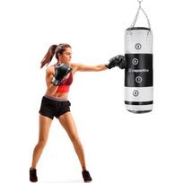 Bokso maišas inSPORTline Robkin 90 x 35 cm - Juoda/balta