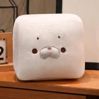 Creative Square Seal Plush Toy Cartoon Seal Stress Relief Doll Funny Animal Cushion Home Decoration 7cm balta