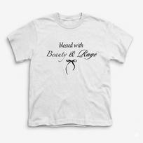 Blessed With Beauty and Rage Shirt, Coquette Bow Tee | Funny Sarcastic T-Shirt 2XL