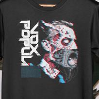 Vox Populi Shirt – Glitch Horror Cyberpunk Dystopian Art Tee XL