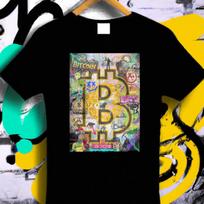 Bitcoin Graffiti T-Shirt, Bitcoin T-Shirt, Street Art Crypto Shirt, Urban Art Tee, Crypto Shirt, Crypto Streetwear, Bold Digital Art Gift L