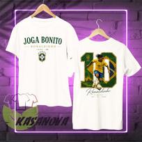 Ronaldinho Vintage Graphic T-Shirt, Joga Bonito Brazil Soccer Tee, Football Legend Shirt XL