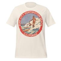Surf City T-Shirt: Retro Huntington Beach California (Unisex Cotton) 4XL