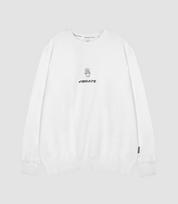 Vibrate Cross Basic Logo Sweat Shirt (White) White/L