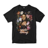 Mona Lisa Smile Always T-Shirt, Leonardo da Vinci Shirt, Men's and Women's Sizes (LNR-730921) 3XL