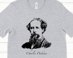 Charles Dickens Portrait Tee | Unisex T-Shirt | Great Expectations | Author Shirt 3XL