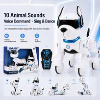 Intelligent AI RC Robot Dog Toy with Voice Command Animal Sounds Singing and Dancing for Kids Gift