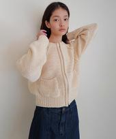Annies Birkin Zip-Up Knit (Ivory) Ivory