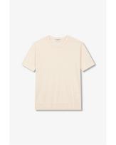 Man On The Bun Essentials Short Sleeve Sweater_Cream 4714113012 Cream/M
