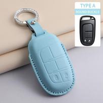 Cross-border Applicable, Fits Jeep Renegade, Grand Cherokee and Dodge. Full Pu Leather Car Key Cover, Factory  in Stock (as the picture,14*8*2cm)