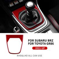 AIRSPEED Lipdukas Subaru BRZ Toyota GR86 2022 2023 Automobilio Tikro Anglies Pluošto Pavarų Svirties Skydelio Dangtelis Interjero Apdailos Aksesuarai raudona