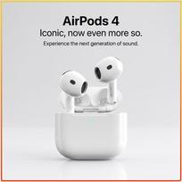 AirPods 4 TWS Wireless Bluetooth Earphones H2 Chip ANC Active Noise Cancellation Spatial Audio Sweatproof Touch Control In-ear Headphones balta