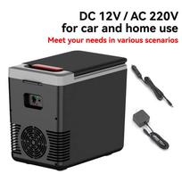 Mini Refrigerator 12V 220V Car Home Dual-use Refrigerator Freezer 10L Outdoor Cooler & Warmer Electric Fridge Portable Icebox