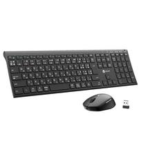 iClever Wireless Keyboard and Mouse Bluetooth JIS Japanese Full with Numeric Adjustable DPI Dual Compatible with DK03 Combo Set, & 2.4G, Layout, Size, juoda