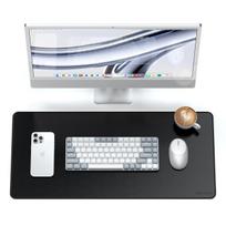 SATECHI Vegan Leather Desk Large Mouse Waterproof for and Remote Work x x Mat, Double-Sided Pad, Leather, Gaming, Office, (68 31.5 0.3cm) (Black) juoda