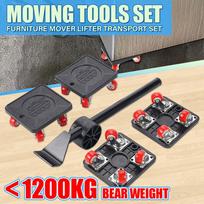 Heavy Duty Furniture Lifter Transport Mover Lifter Slides Wheel Easy Furniture Mover Tool Set Wheel Roller Bar Hand Tools 360°
