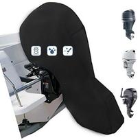Outboard Motor Cover Fit 150-225 HP Motor, Full Boat Motor Cover Waterproof 600D Heavy Duty Oxford Fabric with PU Coating 0-5HP