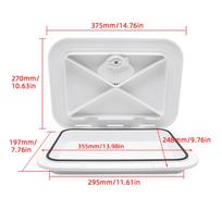 Marine ABS Boat ABS Deck Hatch Cover For Marine Boat yacht RV Watertight Anti-UV Non-Skid Inspection 375x270mm 440x315mm Access 375x270mm White