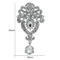 Weiman Factory Direct Large Size Crystal Rhinestone Drop Brooches Alloy Jewelry Plating Technology for Wedding Party Engagement no plating sidabras