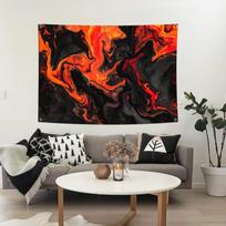 Orange and Black Vortex Tapestry 100X70CM
