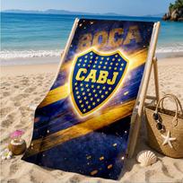 Boca Juniors Crest  Beach Towel, Quick-drying, Easy to Care for, Suitable for Both Fitness and Beach Vacations,Sports Essential 70cmx140cm(27x55inch)