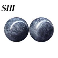 Baoding Ball 2Pcs/Pair Wave Strip Pattern Finger Exercise Handball Stone Stress Relieving Fitness for Adult Hand