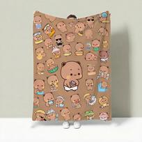 Character B-Bubu & Dudu Lengvas 240g flanelės pledas Minkštas, draugiškas odai vasaros vėsinimui 75X95CM