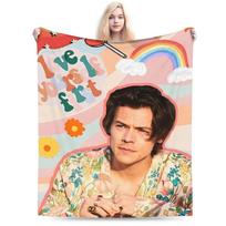 Harrys Styles Dainininko Antklodės Vilnos Visų Sezonų   Daugiafunkcinis Super Minkštas Užtiesalas Lovai Automobilio Lovatiesėms 75X95CM