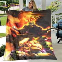 Anime  Jojo's Bizarre Adventure Soft Plush Blanket,Flannel Blanket Throw Blanket for Living Room Bedroom Bed Sofa Picnic Cover 75X95CM