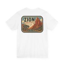 Zion - Mid Century National Park T-Shirt | Retro Utah Nature Graphic Tee | Vintage Travel Souvenir Shirt 2XL