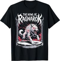 The Howl of Ragnarok Wolf Norse Myth Warrior Saga TShirt 100 Cotton ONeck Short Sleeve Summer Casual Mens Tshirt Streetwear S įvairiaspalvis