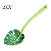 Outdoor Picnic Kitchenware Monstera Leaf Pasta Spoon, Heat Resistant ABS Spaghetti Server, Safe Abs Plastic Strainer Multipurpose Kitchen Colander, 1pc