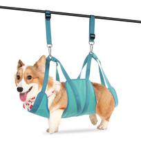 Adjustable Strap Nail Trimming Sling Blue Tone Pet Care Helper Kit  Pet Salon Use M