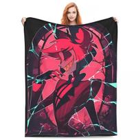 VOX HHazbin Hotel Alastor Game Warm Soft Blanket Travel Office Plush Bedding Throws Fluffy Couch Bed Flannel Bedspread Size: 75*100cm, Weight: 230 GSM