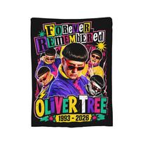 Oliver Tree Hip-Hop RIP Blankets Flannel All Season Breathable Super Warm Throw Blankets for Sofa Bedroom Bedding Throws Size: 75*100cm, Weight: 230 GSM