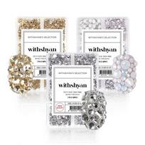 Withshyan Large Capacity Swa Flat Stone Set champagne gold