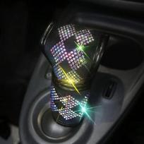 Blizgantis krištolinis automobilio rankinio stabdžio dangtelis, spalvoti kalnų krištolai, deimantai, automobilio salono dekoracija, automobilio stilius, automobilių aksesuarų rinkinys mergaitėms black