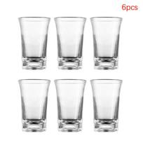6 Pcs S Glass Plastic Spirits S Cup Party Bar Club Drinking Tool Wedding Wine Glasses Cocktail Pint Bullet Vodka Cups