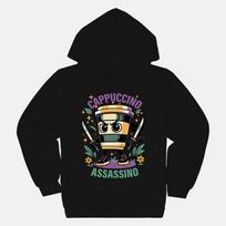 Cappuccino Assassin Kids Clothes Fashion Casual Hoodies Italian Brainrot Funny Gift for Baby Girl Boy New Sweatshirts Outfits 100cm juoda