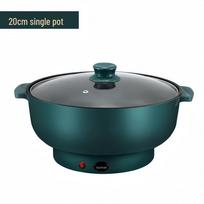 Double Layer Electric Hot Pot: Large Capacity, Multifunctional Non-Stick Pot for Steaming, Boiling, Frying in Dorms Green 20-28CM