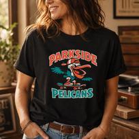 Parkside Pelicans Mascot Shirt, Vintage Retro Bird Sports Tee 3XL