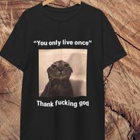 Sad Cat Meme T shirt S