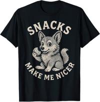 Corgi Snacks T shirt: Funny Puppy Quote, Dog Tee 2XL