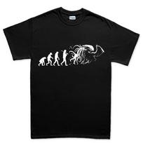 Mens Evolution of Cthulhu Funny Parody T-Shirt Tee Top T-Shirt S