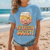 Aperol Spritz Shirt,Amalfi Coast Tee,La Dolce Vita Italy Shirt,Vintage Limoncello Tee,Retro Positano Vacation T-Shirt,Italian Summer M