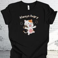 Funny Angry Calico Cat T-Shirt: Grumpy Kitty Graphic Tee 3XL