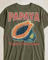 Papaya Tropical Sweetness T-Shirt, Papayas Vibrant Sunsets Graphic Tee, Bright Fruit Bite Shirt, Tropical Foodie Gift S